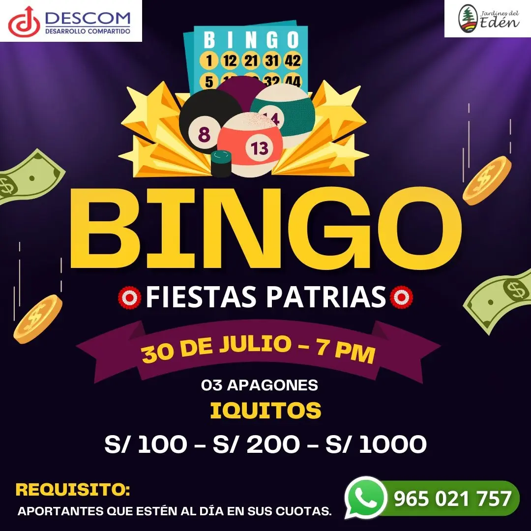 Bingo por fiestas patrias